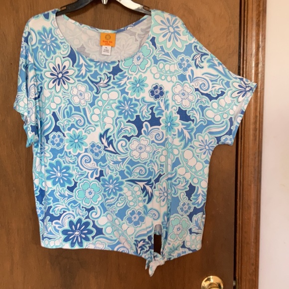 3/$45 Ruby Rd top floral print with stretch petite shirt boho casual LP - Picture 13 of 17